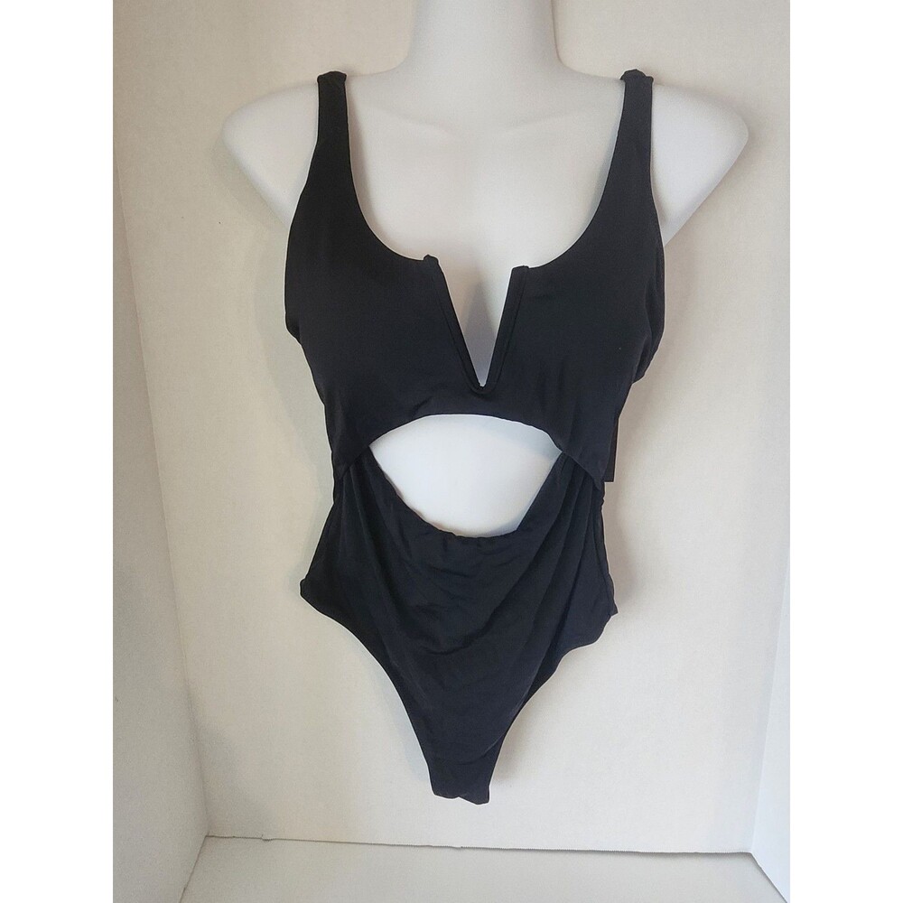 NWT~ Meyeeka Size M Black One Piece Swimsuit Monokini Cutout